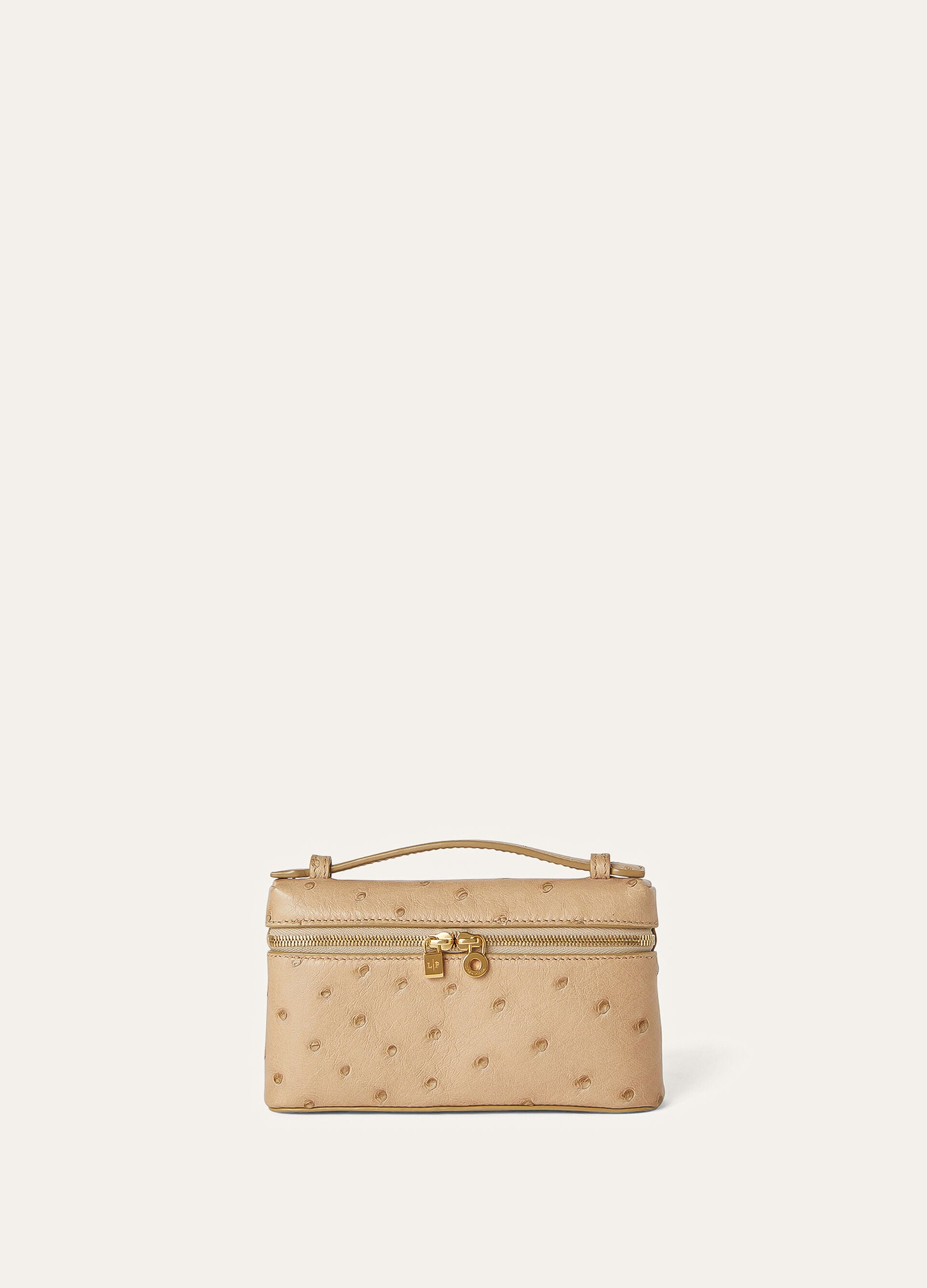EXTRA POCKET MINI POUCH OSTRICH SADDLE FINISH