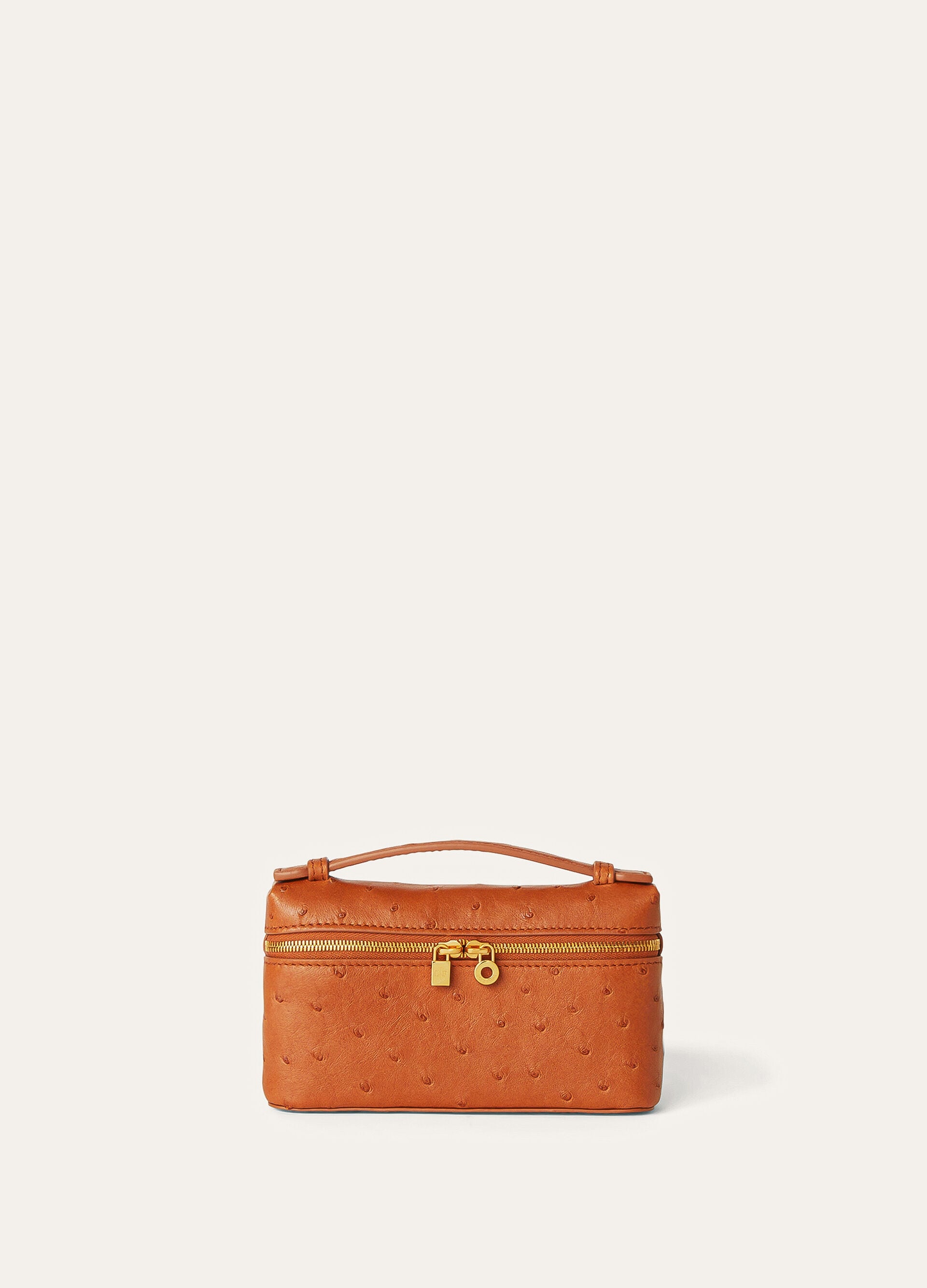 EXTRA POCKET MINI POUCH OSTRICH SADDLE FINISH