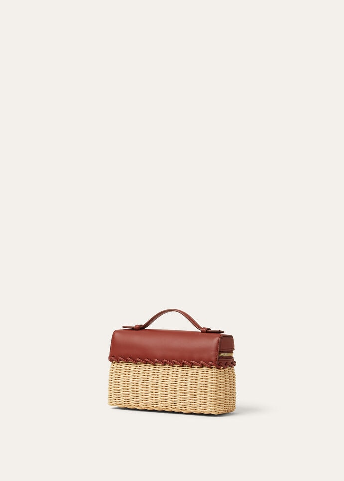 EXTRA POCKET L19 EAST WEST WICKER/ROUNDED CALF_FAO1083_B4K8_NR_2