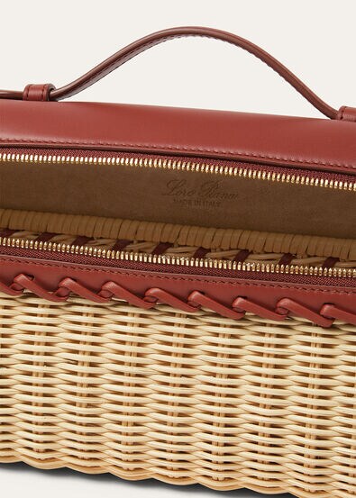 EXTRA POCKET L19 EAST WEST WICKER/ROUNDED CALF