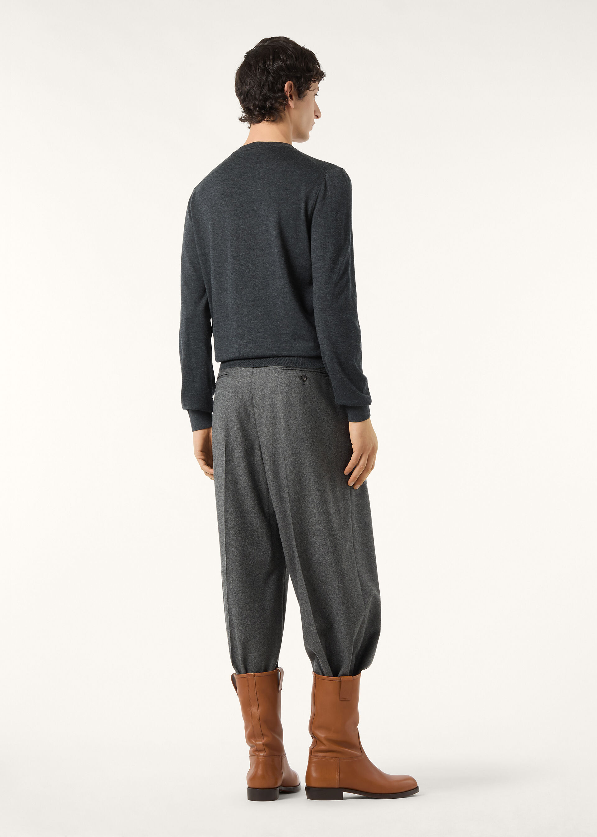 SOTTILE CREWNECK SWEATER WOOL CASH SILK GG 18