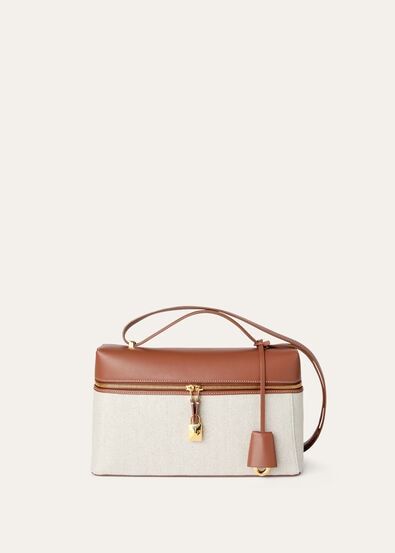 EXTRA BAG L27 NATURAL CANVAS  ROUNDED CALF