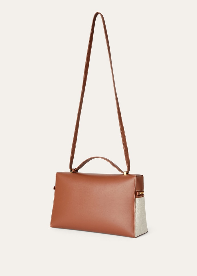 EXTRA BAG L27 NATURAL CANVAS  ROUNDED CALF_FAO3001_B4NE_NR_3