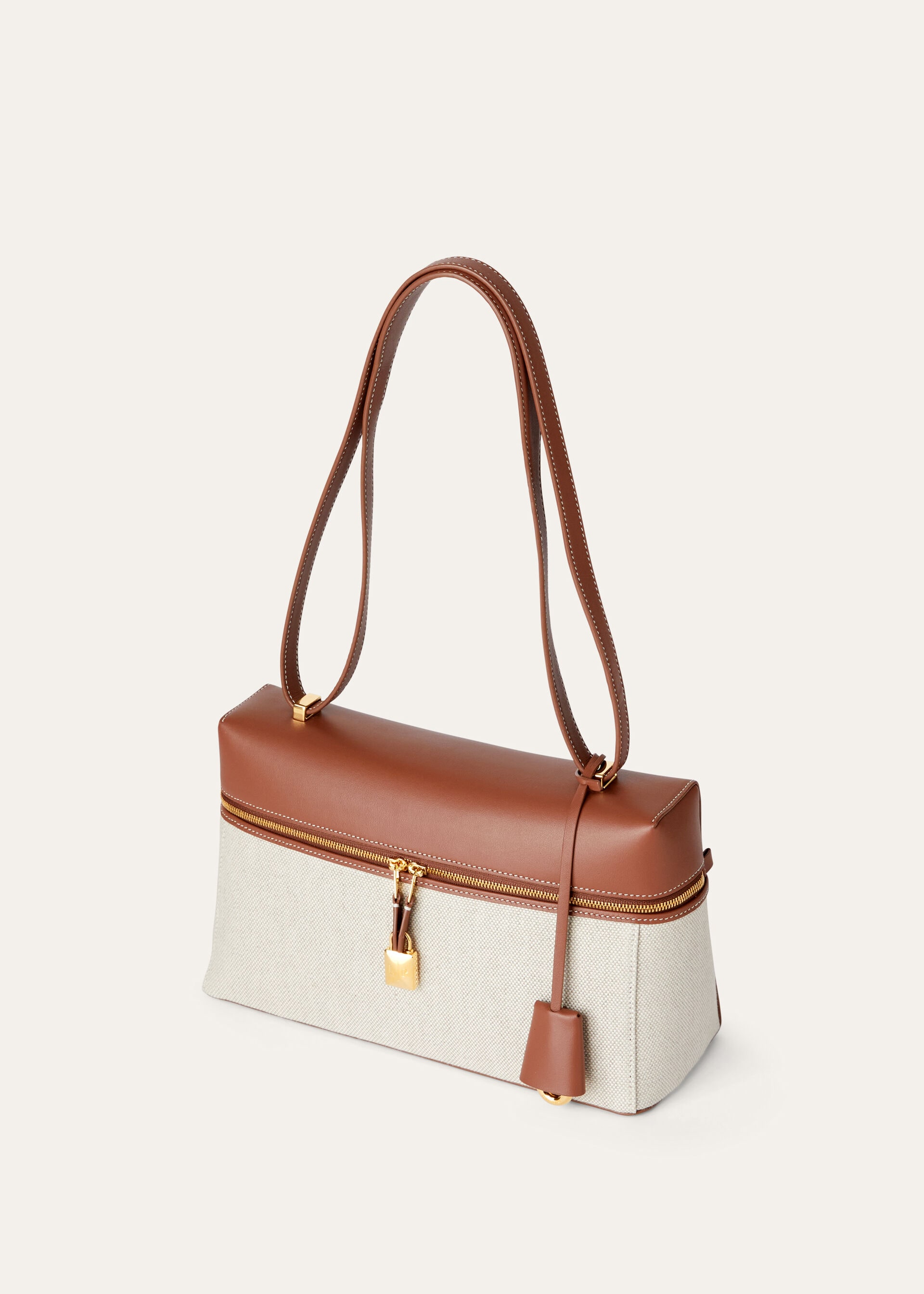 EXTRA BAG L27 NATURAL CANVAS  ROUNDED CALF
