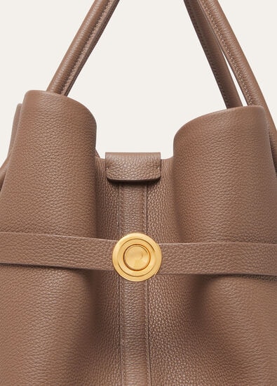 GHIERA SHOPPER LARGE FINE GRAINED LEATHER