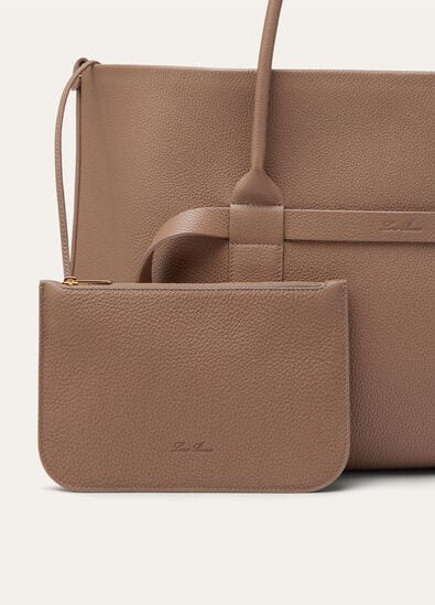 GHIERA SHOPPER LARGE FINE GRAINED LEATHER