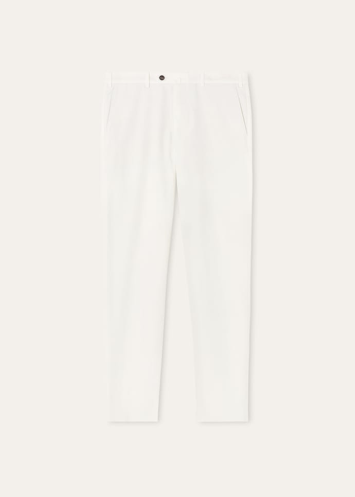 AL125　Loro Piana　ロロ・ピアーナ　スラックス　コットン　白 Carlo Pants Cotton Optical White | Loro Piana US