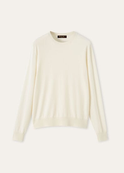 ROYAL LIGHTNESS CREWNECK SWEATER WOOL SILK GG 18