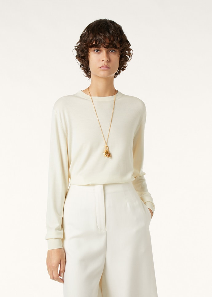 ROYAL LIGHTNESS CREWNECK SWEATER WOOL SILK GG 18_FAP0146_1230_3