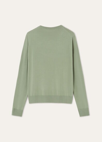 ROYAL LIGHTNESS CREWNECK SWEATER WOOL SILK GG 18