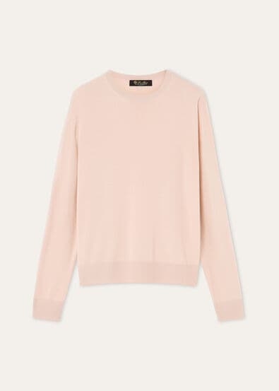 ROYAL LIGHTNESS CREWNECK SWEATER WOOL SILK GG 18