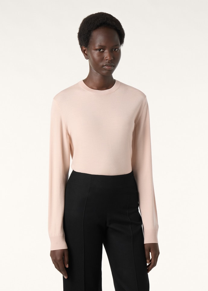 ROYAL LIGHTNESS CREWNECK SWEATER WOOL SILK GG 18_FAP0146_D0VN_3