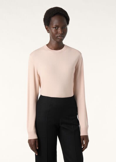 ROYAL LIGHTNESS CREWNECK SWEATER WOOL SILK GG 18