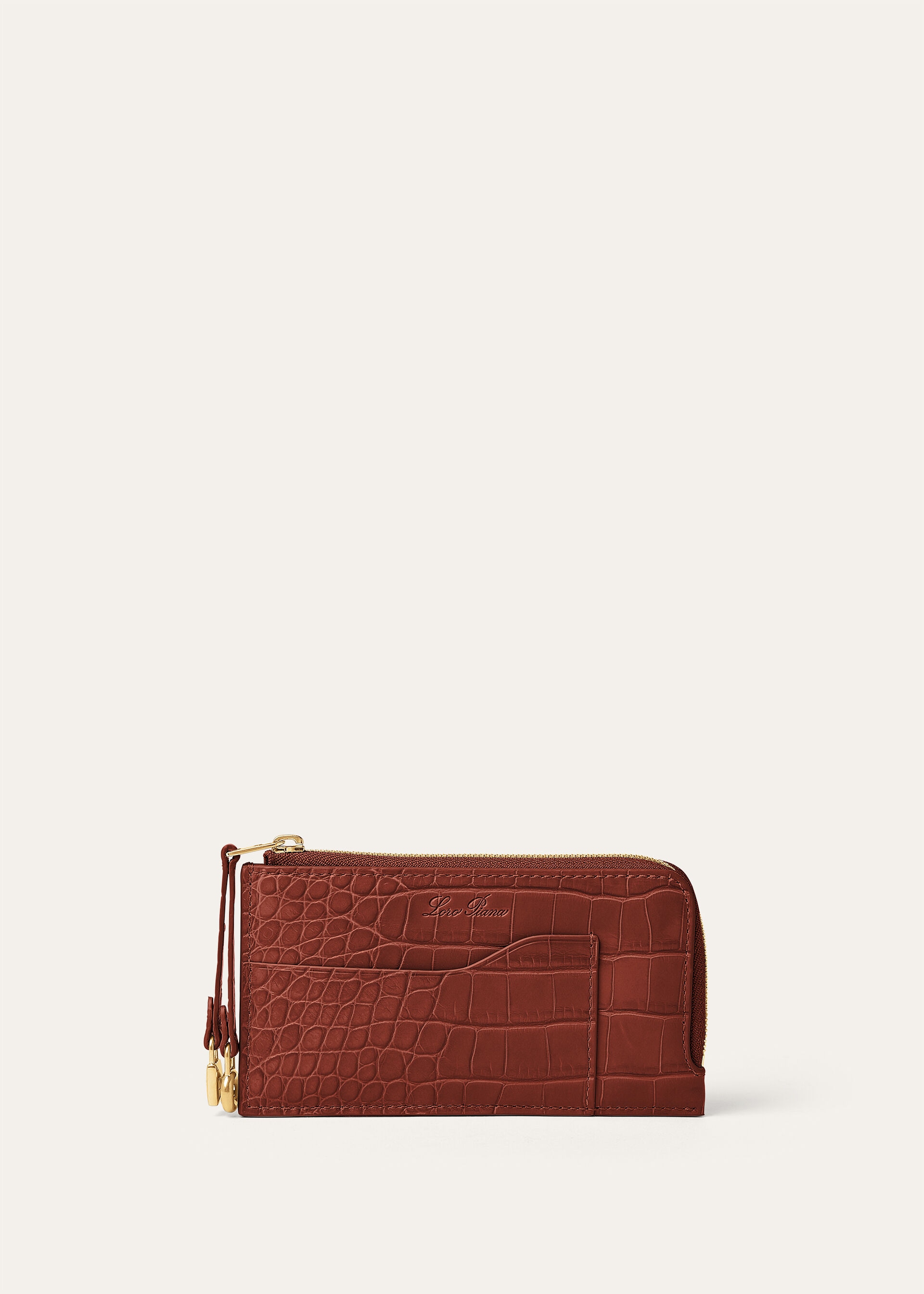 EXTRA ZIPPOUCH WTH CARDHOLDER GLAZED ALLIGATOR    