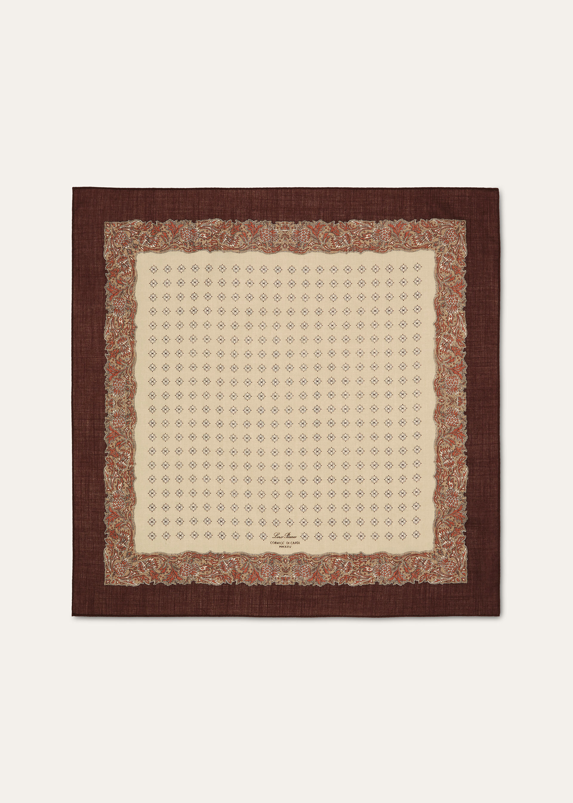 LORO PIANA CORNICE DI CARDI FOULARD 60 WOOL