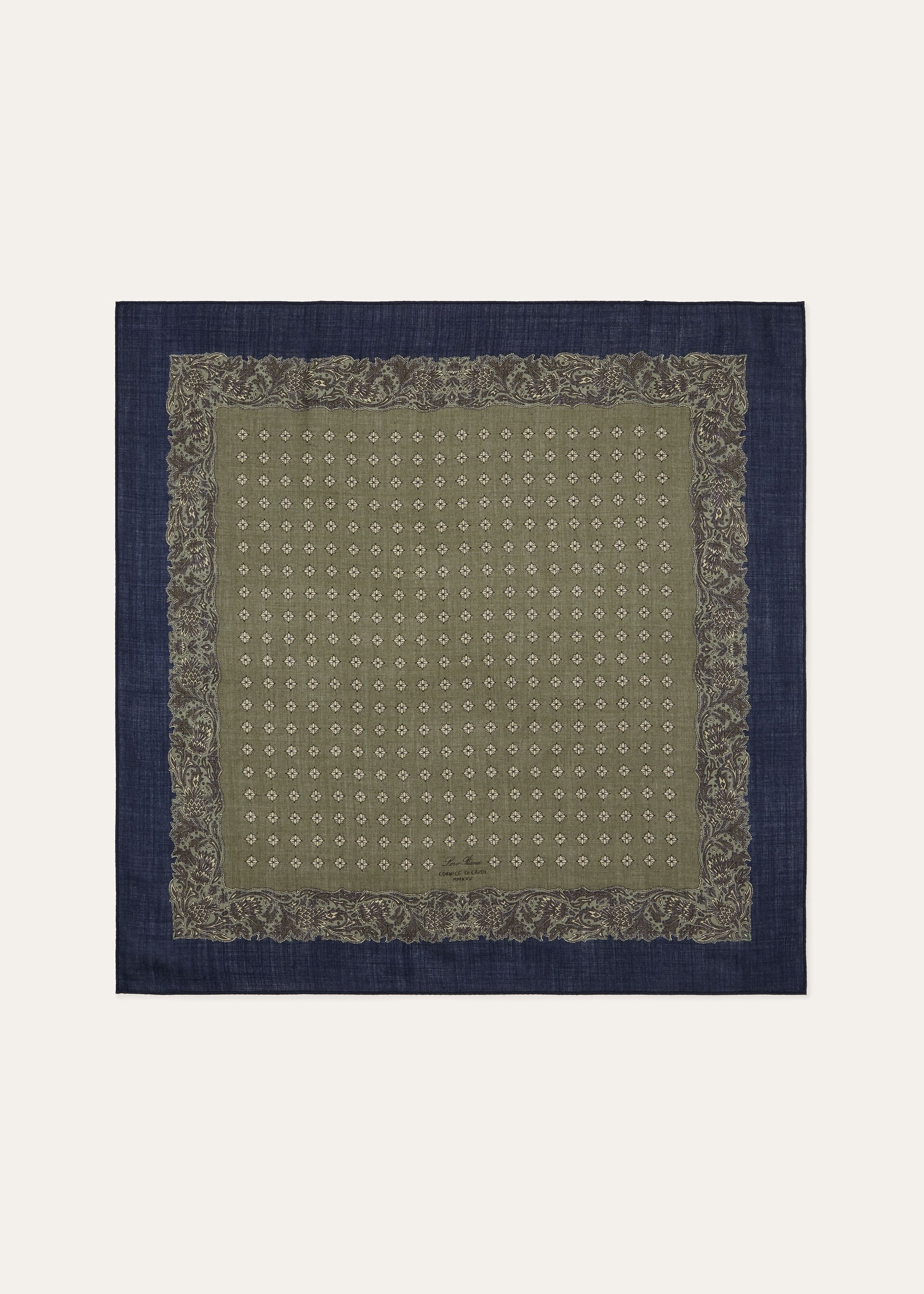 LORO PIANA CORNICE DI CARDI FOULARD 60 WOOL