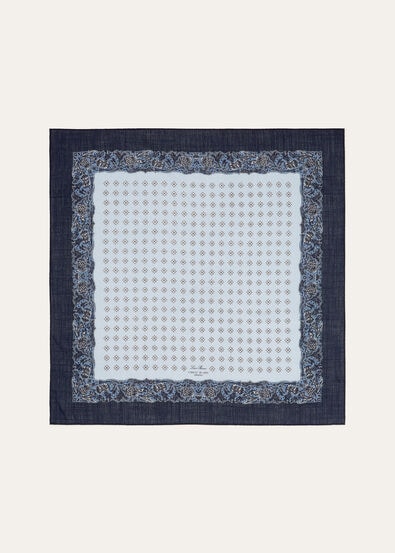 LORO PIANA CORNICE DI CARDI FOULARD 60 WOOL