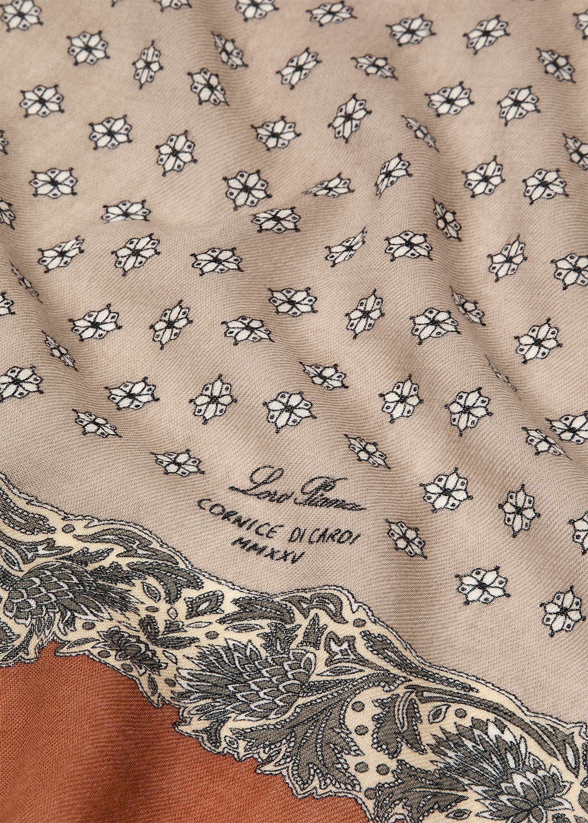 LORO PIANA CORNICE DI CARDI FOULARD 60 WOOL