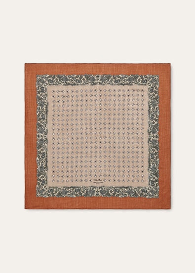 LORO PIANA CORNICE DI CARDI FOULARD 60 WOOL