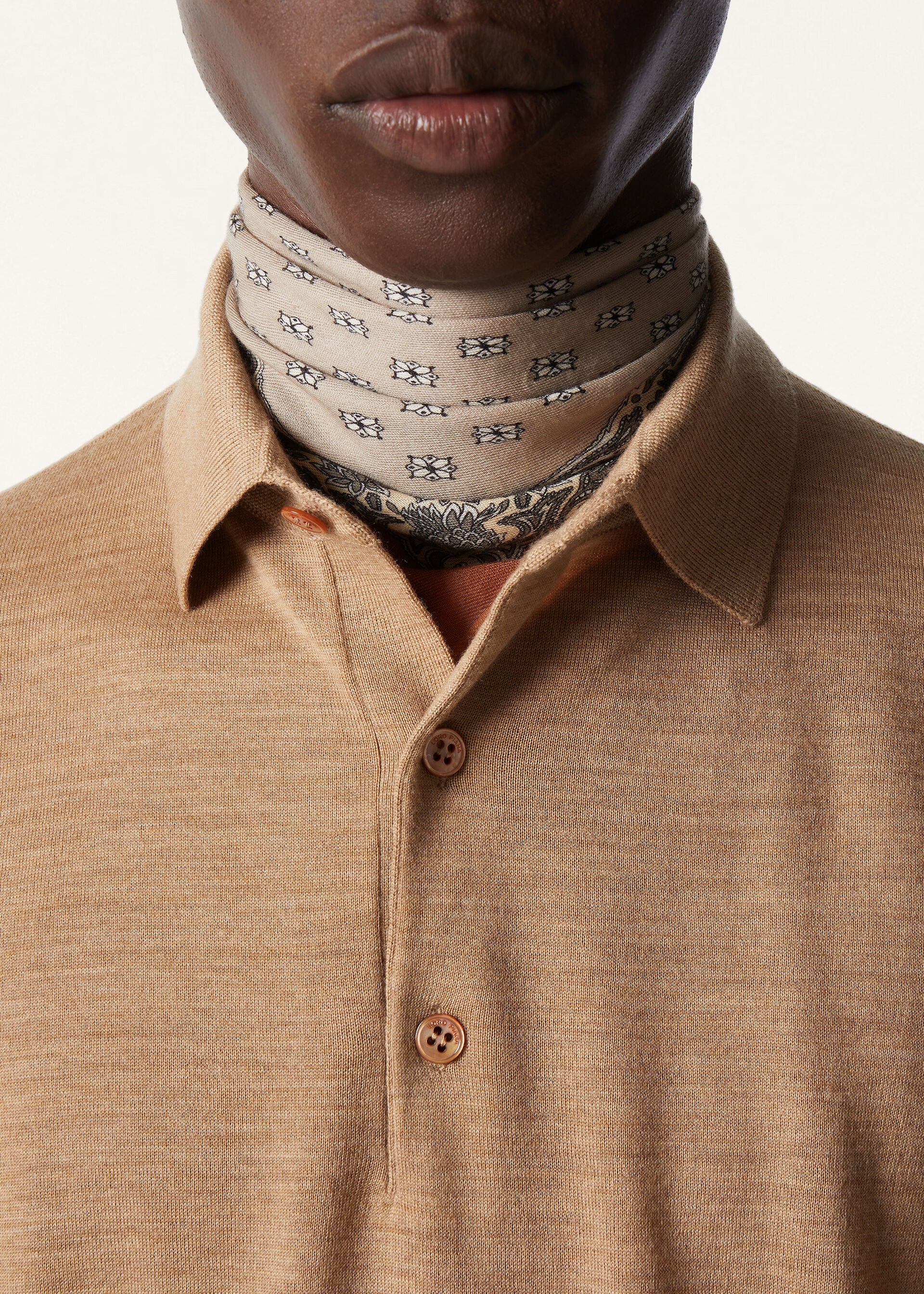 LORO PIANA CORNICE DI CARDI FOULARD 60 WOOL