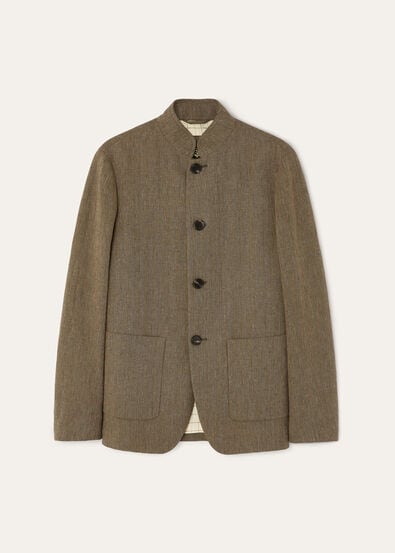 SPAGNA SB JACKET SUMMER LINEN CREPE CHEVRON