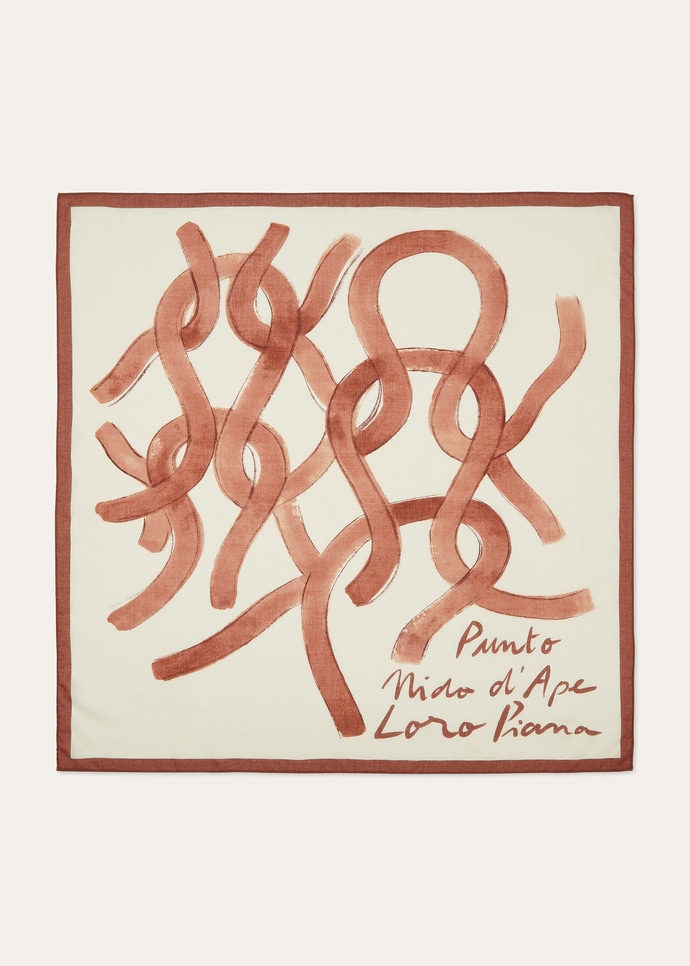 LORO PIANA PUNTO NIDO D'APE FOULARD 90 S.LIGHT_FAP2618_T1QP_NR_2