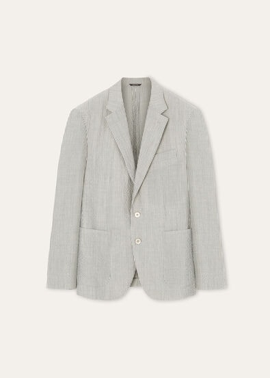 TORINO NOTCH SB SHIRT JACKET SEERSUCKER STRIPE
