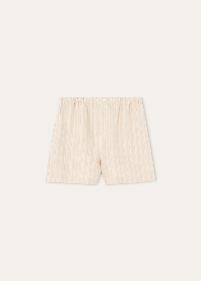 SEDLER BERMUDA LINEN HERRINGBONE STRIPE_FAP3759_F6OT_1