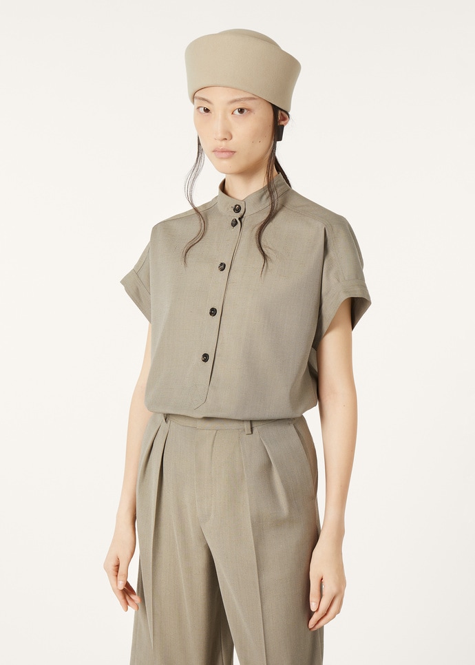 ELODY SS SHIRT SILK WOOL PLOMBANT_FAP3847_A0KS_38_3