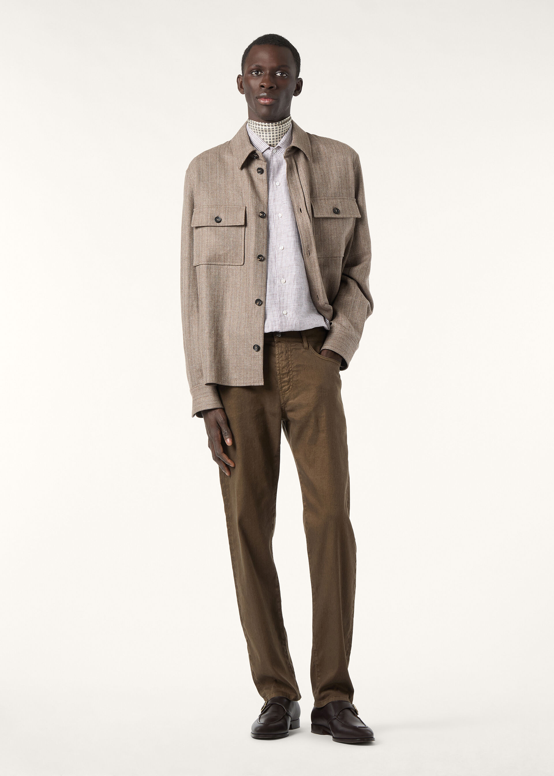 QUARONA BULL LINEN COTTON STRETCH DYED