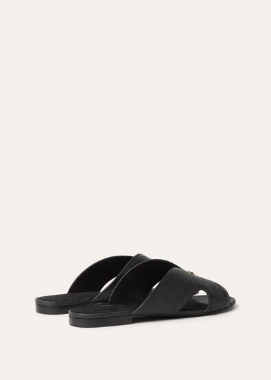VERA FLAT MULE OSTRICH