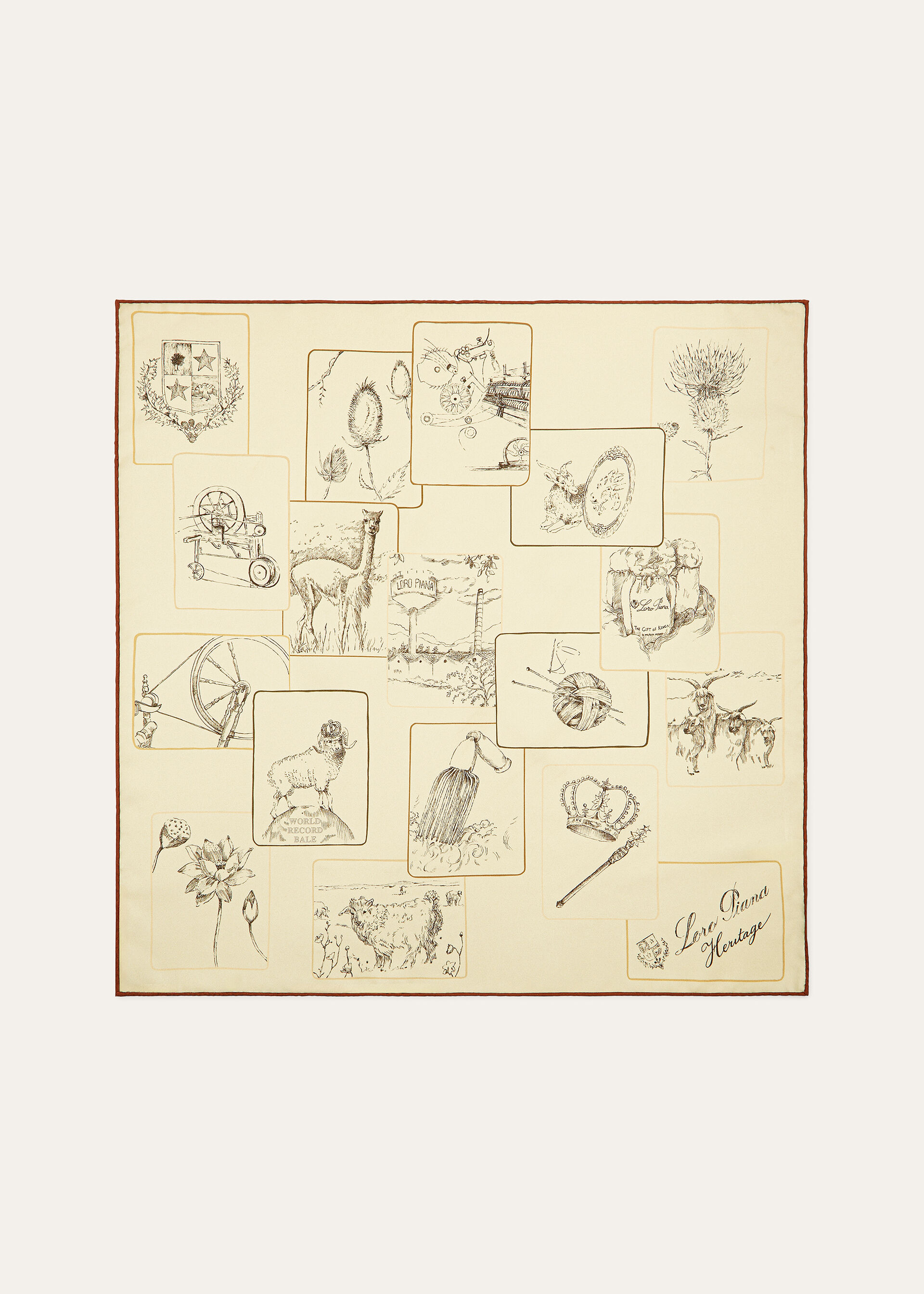 LORO PIANA HERITAGE FOULARD 60 SILK TWILL