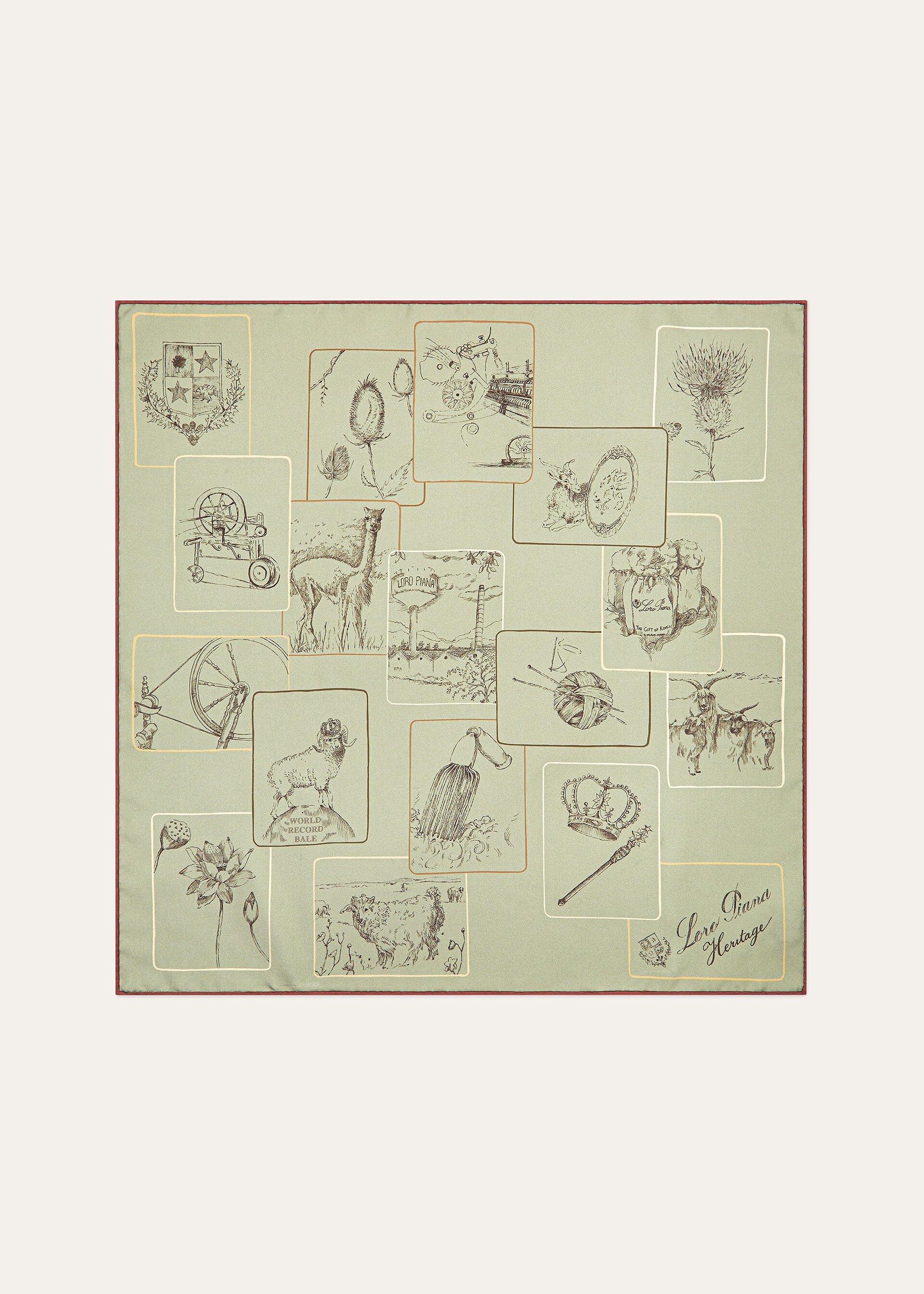 LORO PIANA HERITAGE FOULARD 60 SILK TWILL