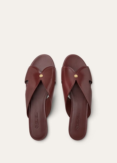 VERA FLAT MULE GLAZED CALF