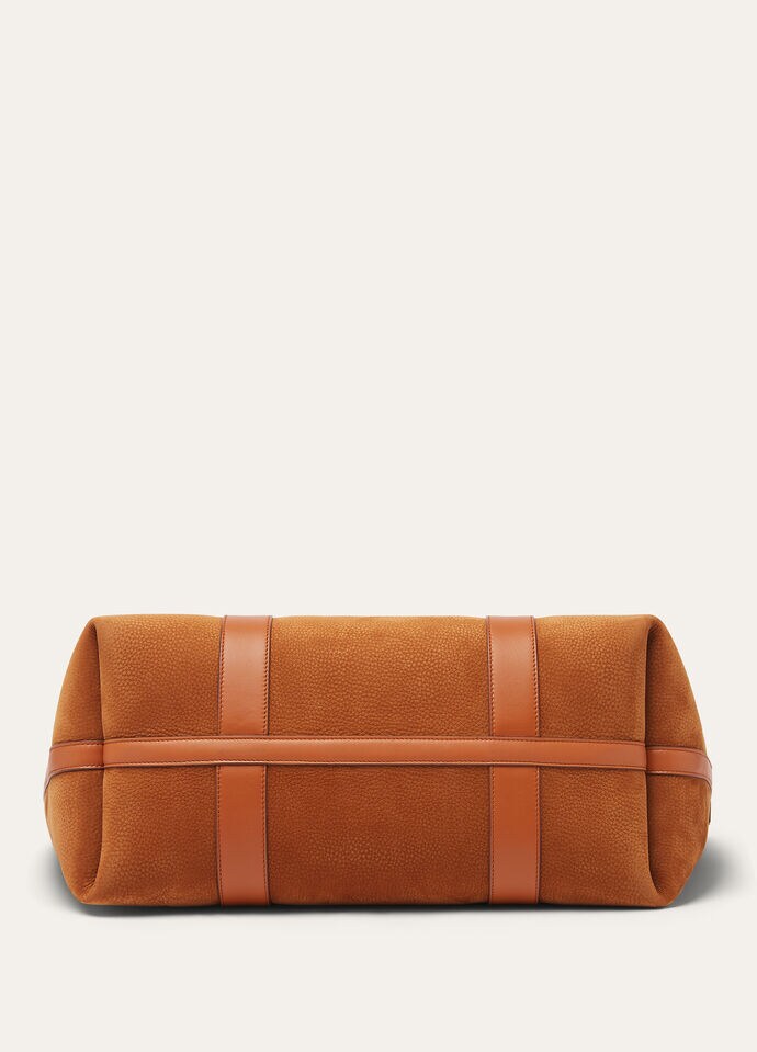 LOROPIANA ヘイル スモル トトハック FAN8964 804L Small Bale bag Grained Calfskin Light Mastic/Antique Silver
