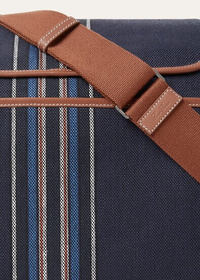 CHANGING BAG NAT.CANVAS SUITCASE STRP/ROUNDED LTH