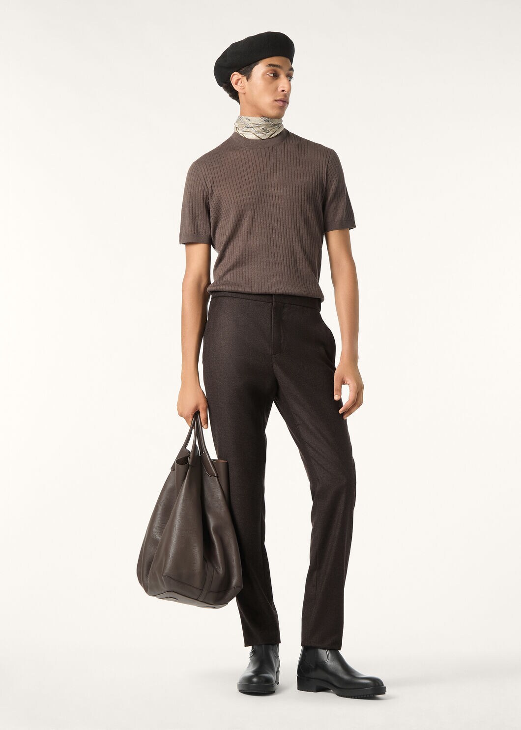 LEISURE CITY TROUSERS WOOL CASH FLANNEL