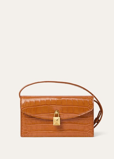 EXTRA POCHETTE GLAZED ALLIGATOR
