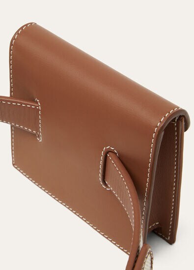 EXTRA POCHETTE BELT NATURAL CANVAS/ROUNDED LEATHER