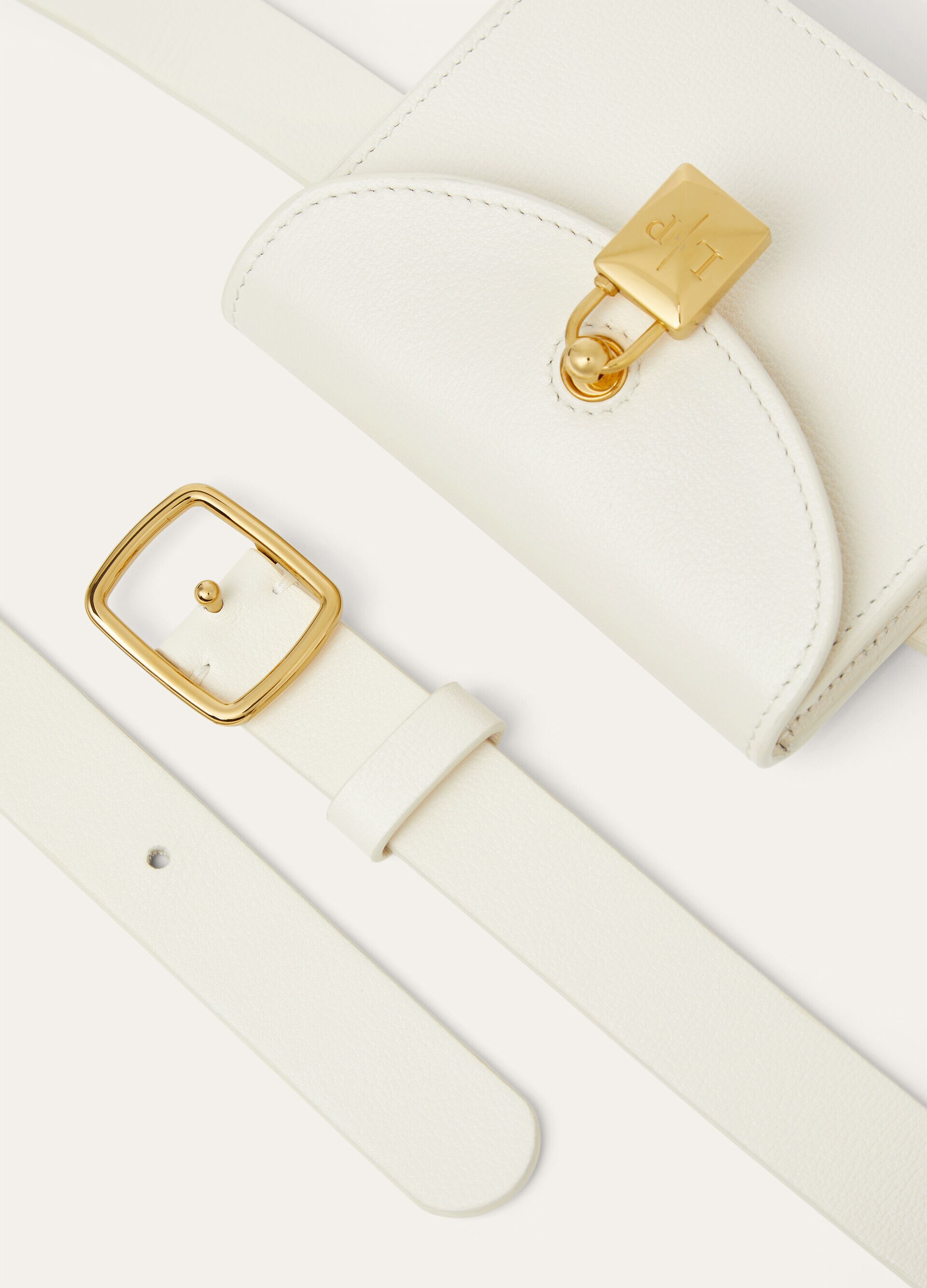 EXTRA POCHETTE BELT LINEN CALF