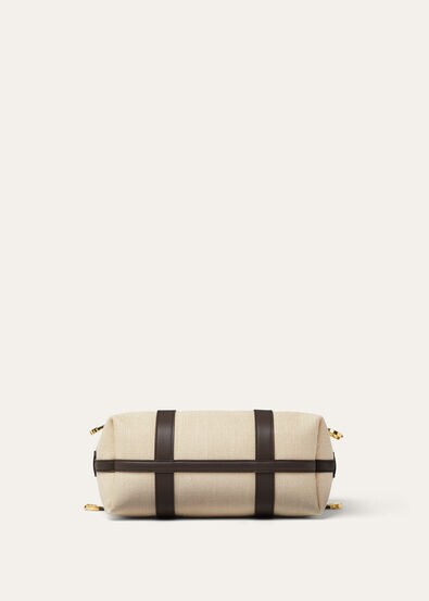 GHIERA SHOPPER SMALL TAILOR.SILK CHEVRON RNDD LTHR