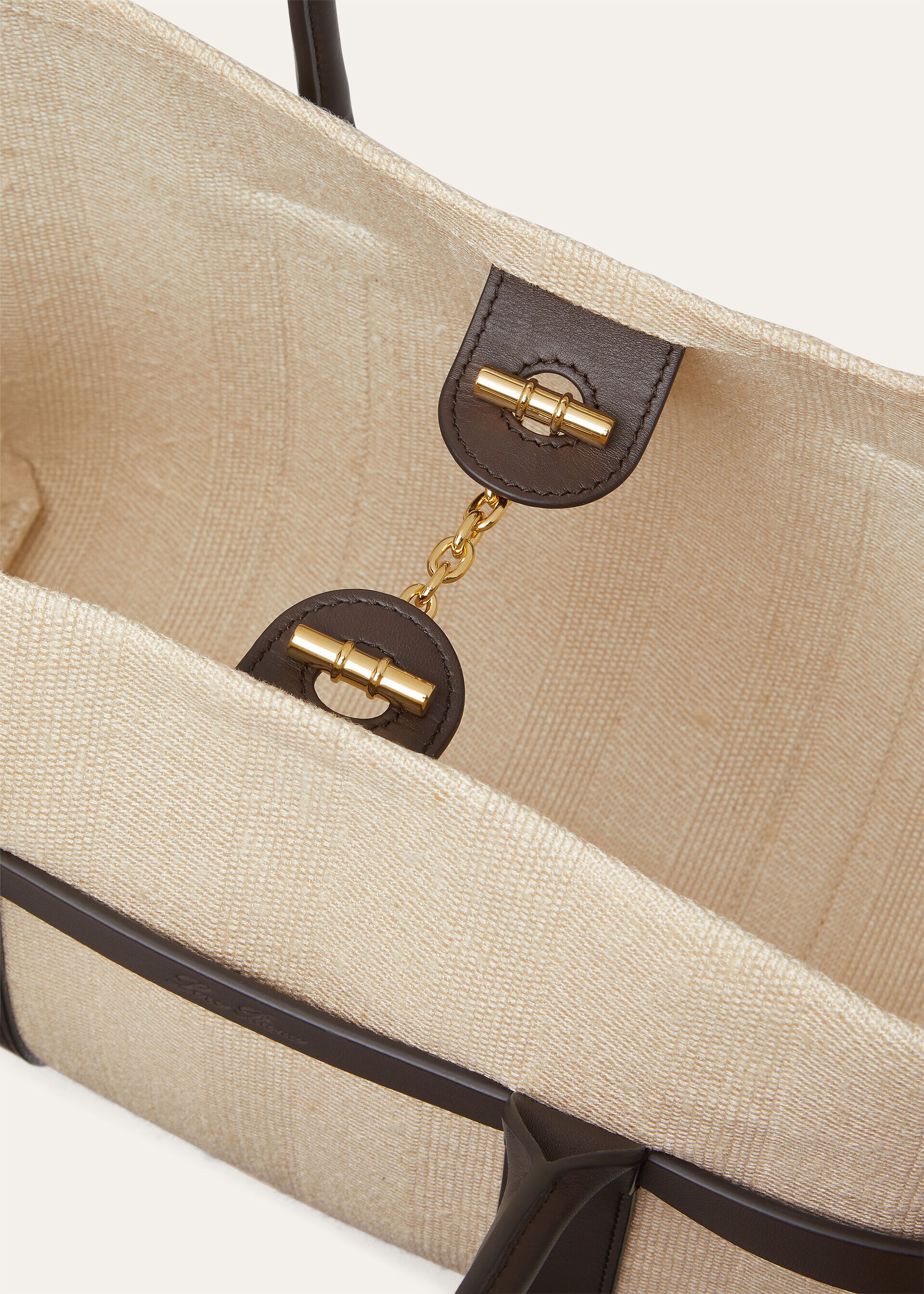 GHIERA SHOPPER SMALL TAILOR.SILK CHEVRON RNDD LTHR