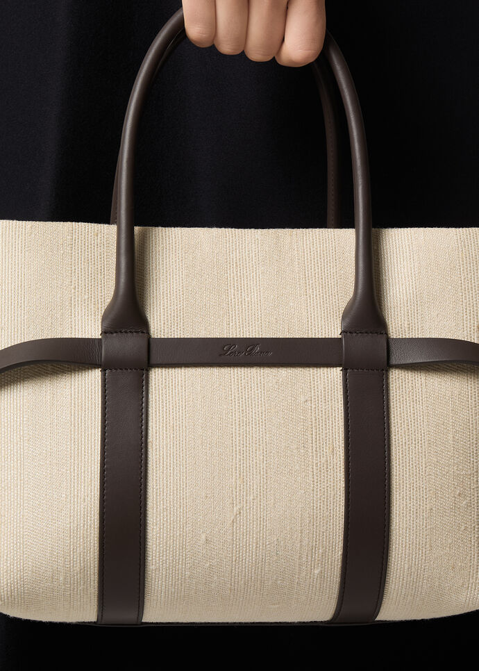 GHIERA SHOPPER SMALL TAILOR.SILK CHEVRON RNDD LTHR_FAP5299_B5AE_NR_1
