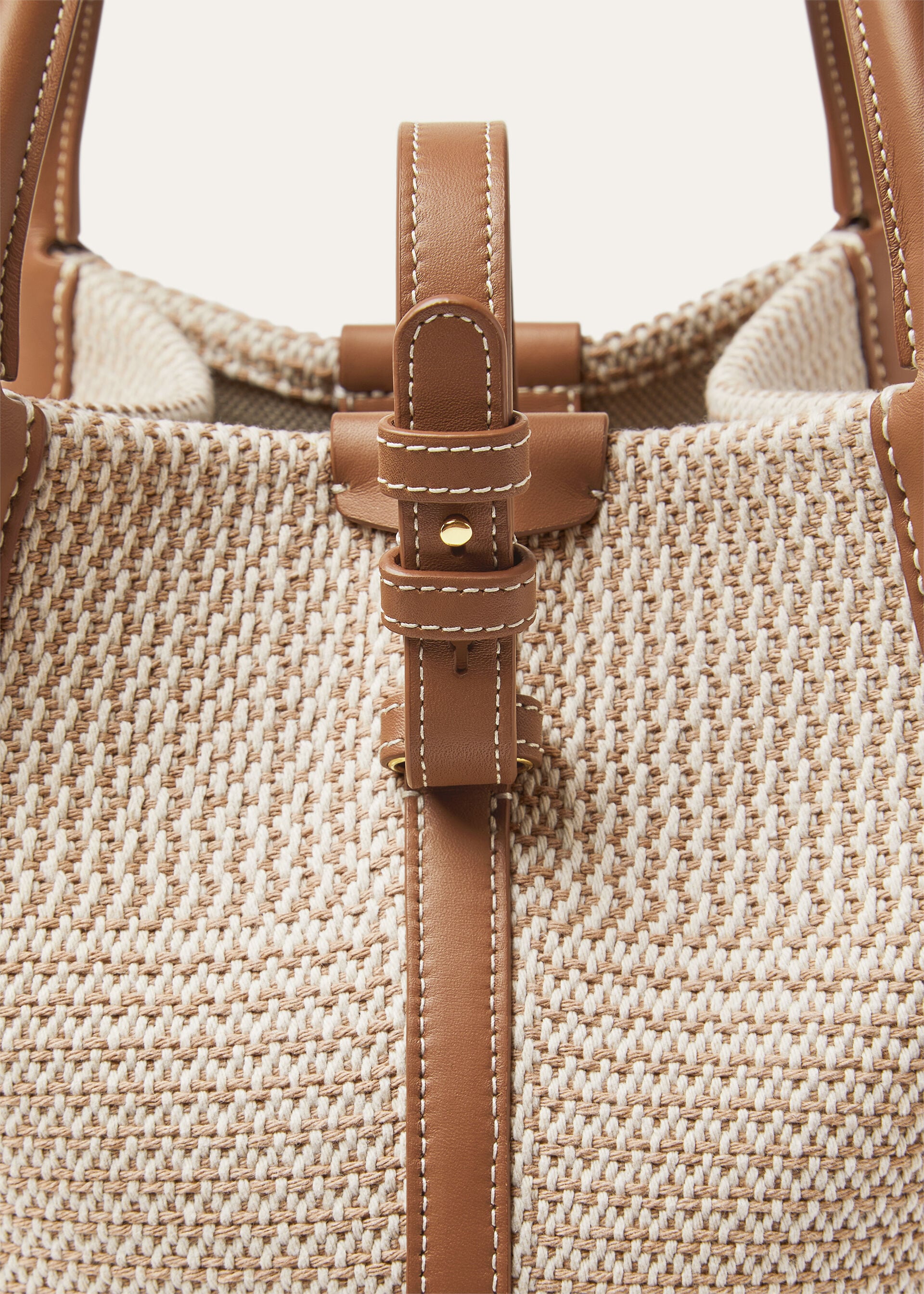 BALE SMALL RUSTIC COTTON/ROUNDED LEATHER LS