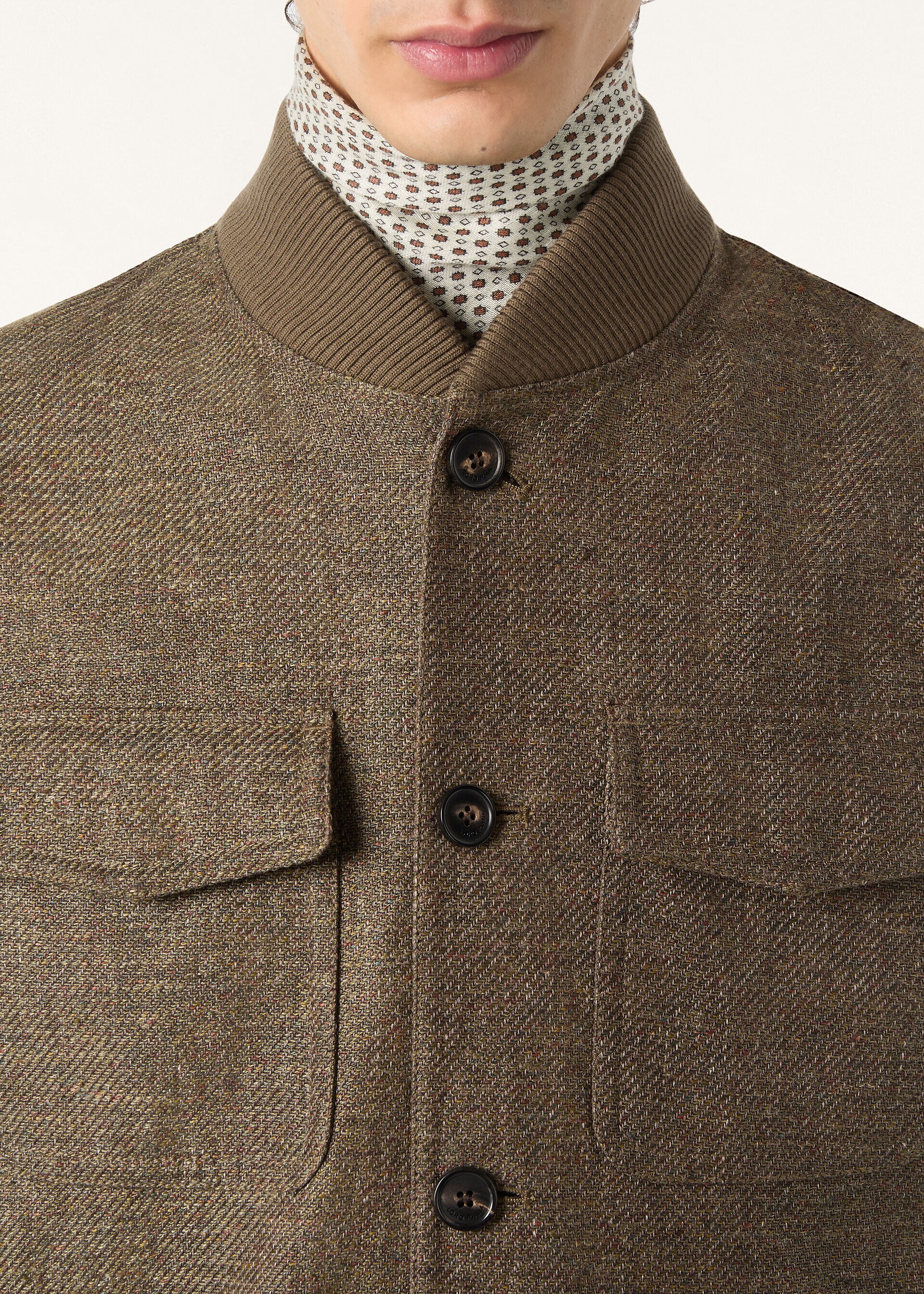 KIKU BOMBER LINEN COTTON MALFILE' STORM