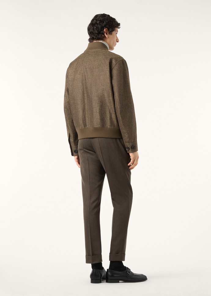 KIKU BOMBER LINEN COTTON MALFILE' STORM_FAP5443_518P_4