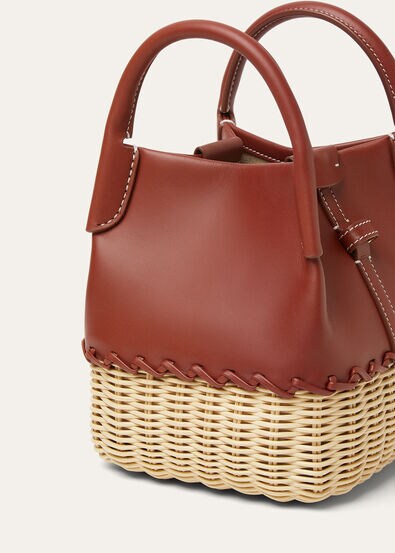 BALE MICRO WICKER/ROUNDED LEATHER