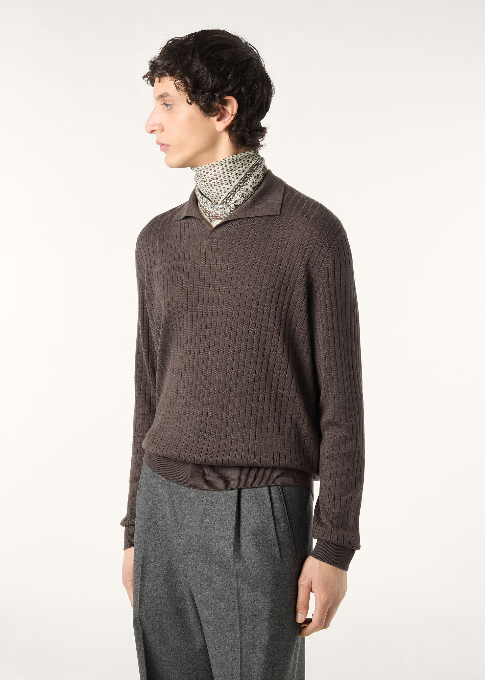 RIO MENDOZA POLO BUTTONLESS LINEN CASH GG 14