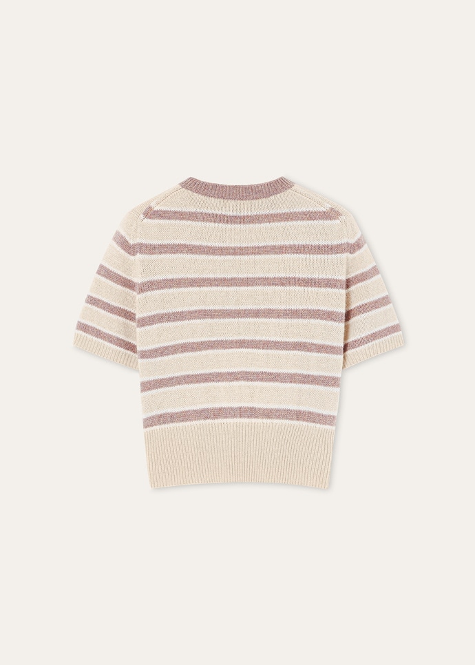 FOBELLO STRIPES SS CREWNECK SWEATER BABY CASH GG 7_FAP5926_F7IV_6