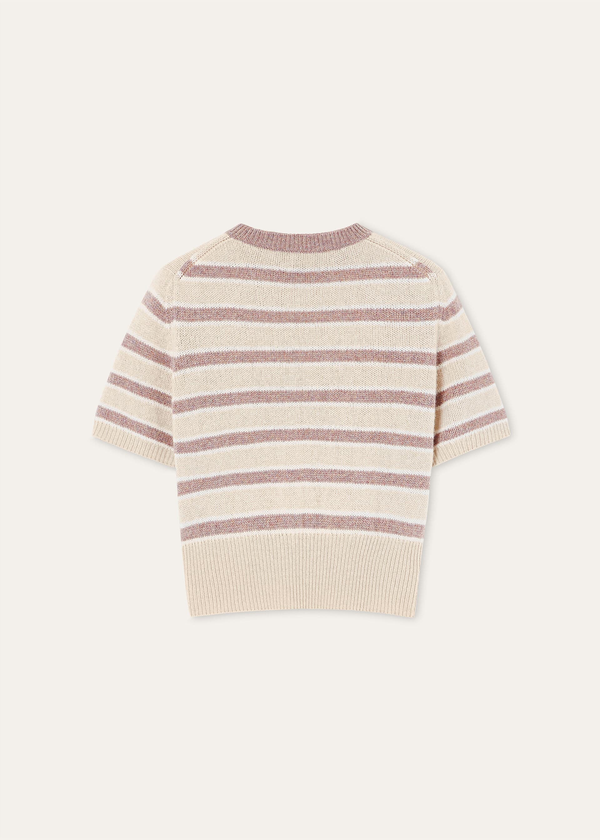 FOBELLO STRIPES SS CREWNECK SWEATER BABY CASH GG 7